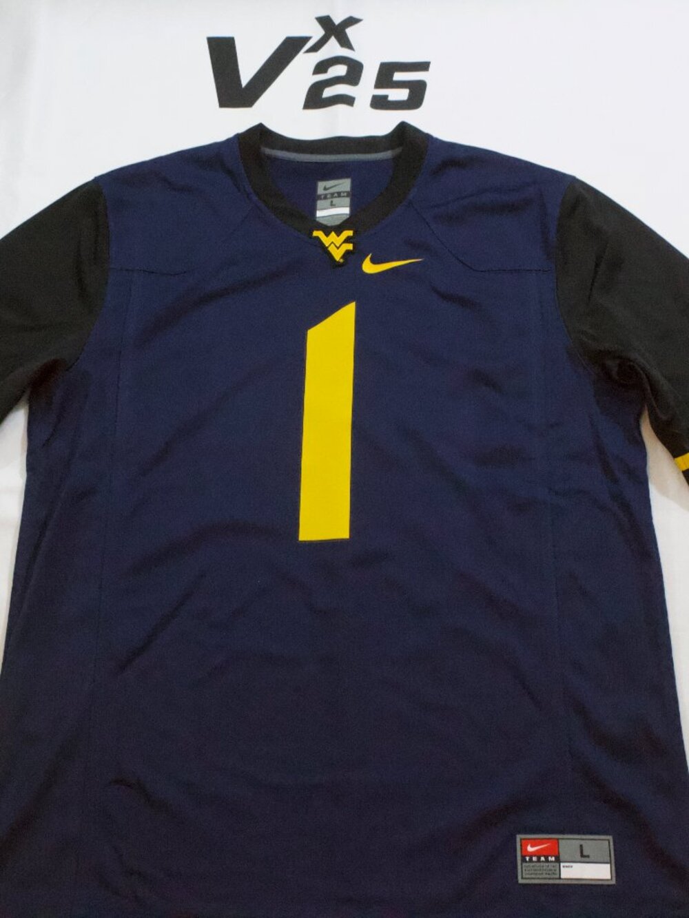 NEW Men's Nike West Virginia Mountaineers Tavon Austin Blue Throwback Jersey Lg